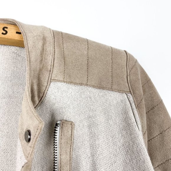 Banana Republic Merino & Suede Moto Sweater - Picture 4 of 6